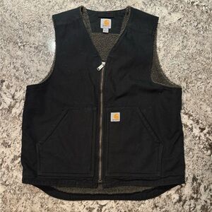 Carhartt Men's Washed Sherpa-lined Mock Neck Vest
